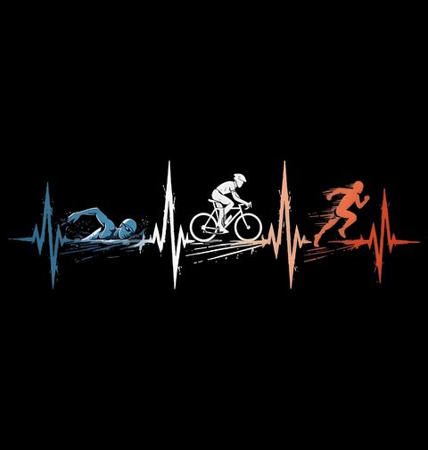 Obrázek produktu Pánské tričko Kardiogram a Napínavý Triatlon