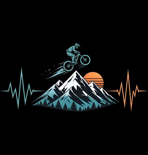 Obrázek produktu Pánské tričko Kardiogram a MTB