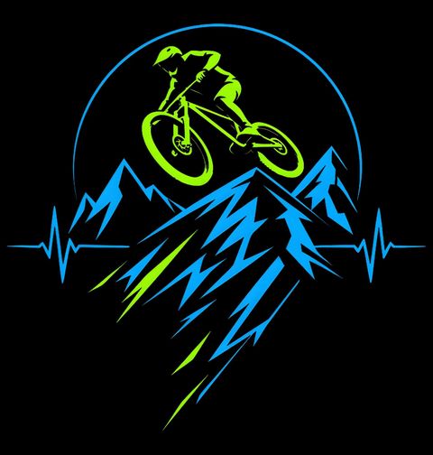 Obrázek produktu Pánské tričko Kardiogram a Horská Cyklistika