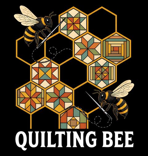 Obrázek produktu Pánské tričko Společné Šití Včelí Plástve Quilting Bee