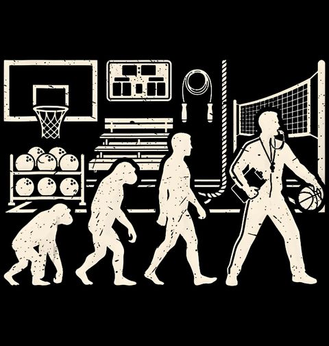 Obrázek produktu Pánské tričko Evoluce Trenéra Basketbalu