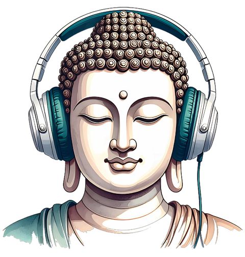 Obrázek produktu Pánské tričko Buddha se Sluchátky