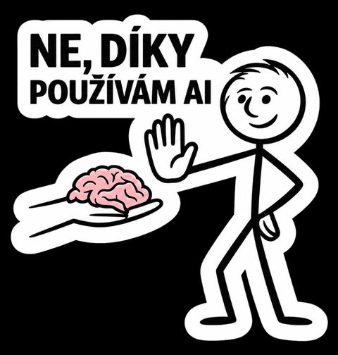 Obrázek produktu Pánské tričko Ne Díky Používám AI