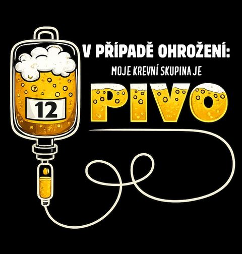 Obrázek produktu Pánské tričko Pivo je moje Krevní Skupina