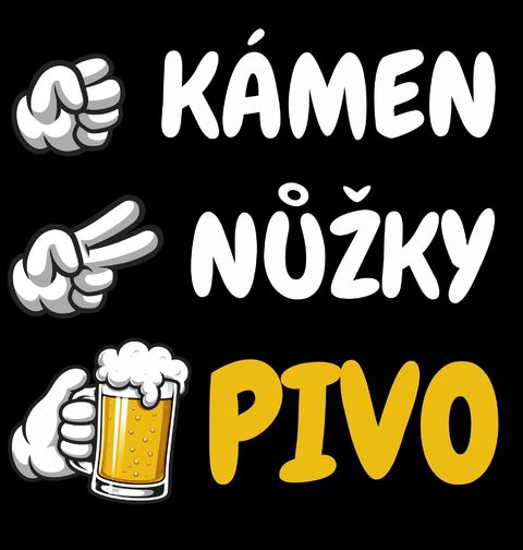 Obrázek produktu Pánské tričko Kámen Nůžky Pivo