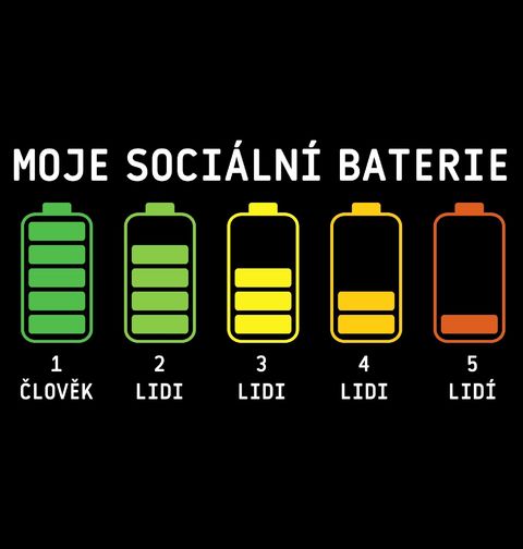 Obrázek produktu Dámské tričko Moje Sociální Baterie