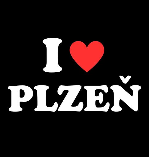 Obrázek produktu Pánské tričko Miluji Plzeň I Love Plzeň