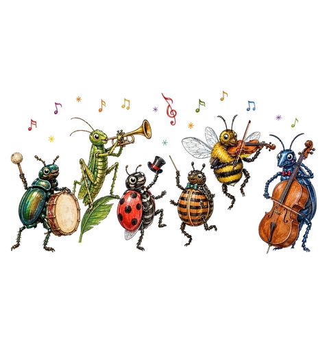 Obrázek produktu Dámské tričko Hmyzí Muzikanti