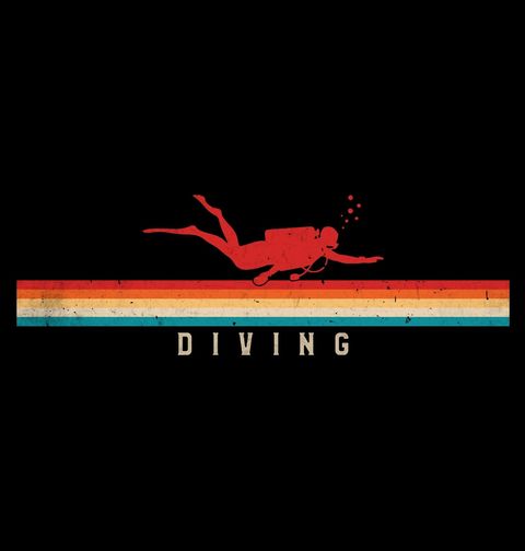 Obrázek produktu Pánské tričko Retro Potápění Diving
