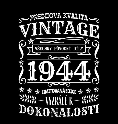 Obrázek produktu Pánské tričko Ročník 1944 Prémiová kvalita