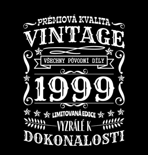 Obrázek produktu Pánské tričko Ročník 1999 Prémiová kvalita