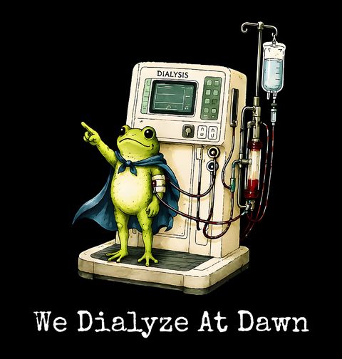Obrázek produktu Dámské tričko Žába na Hemodialýze We Dialyze at Dawn