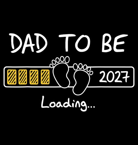 Obrázek produktu Pánské tričko Táta v Roce 2027 se Načítá Dad to be Loading