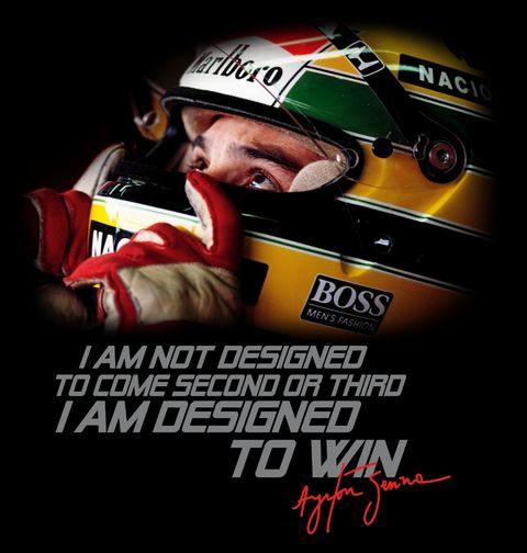 Obrázek produktu Pánské tričko Ayrton Senna Stvořený Vyhrávat