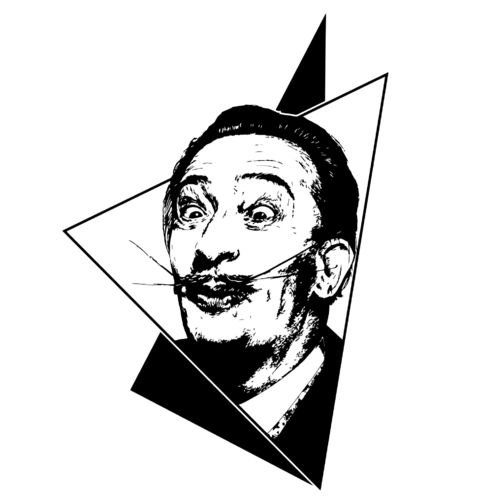 Obrázek produktu Pánské tričko Salvador Dalí Šílený génius