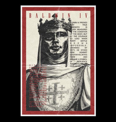 Obrázek produktu Pánské tričko King Baldwin IV. Malomocný král