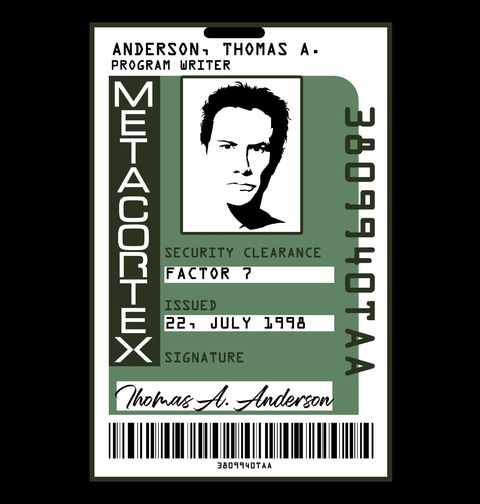 Obrázek produktu Pánské tričko Průkaz Thomase A. Andersona Matrix