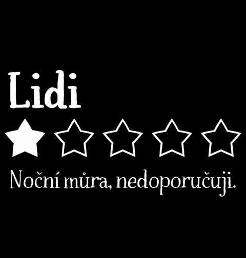 Obrázek produktu Pánské tričko Lidi? Noční Můra, nedoporučuji