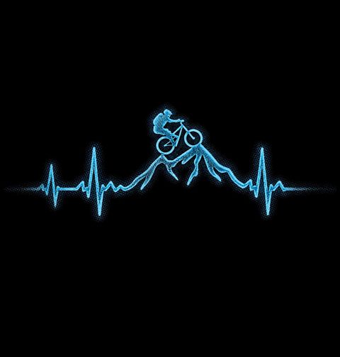 Obrázek produktu Pánské tričko Kardiogram a Horský Cyklista
