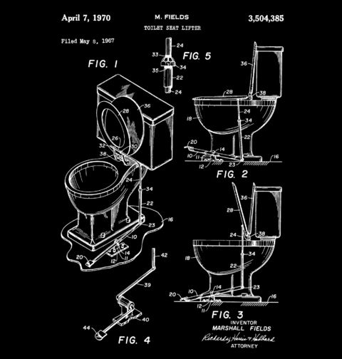 Obrázek produktu Pánské tričko Záchodové prkénko Patent M. Fieldse