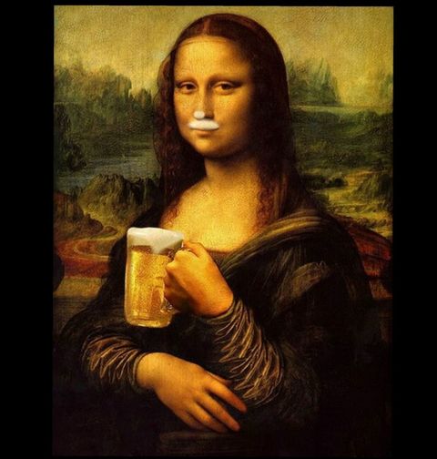 Obrázek produktu Dámské tričko Mona Lisa a točené pivo