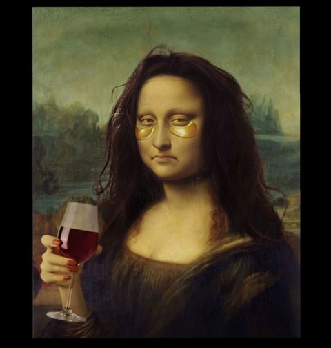 Obrázek produktu Dámské tričko Mona Lisa a víno