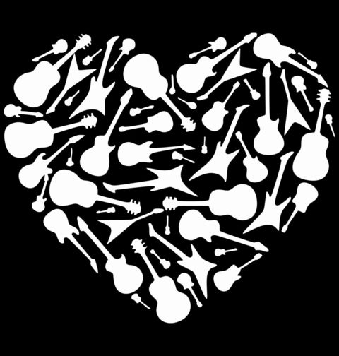 Obrázek produktu Dětské tričko Kytarové Srdcovky Love of Guitar Heart