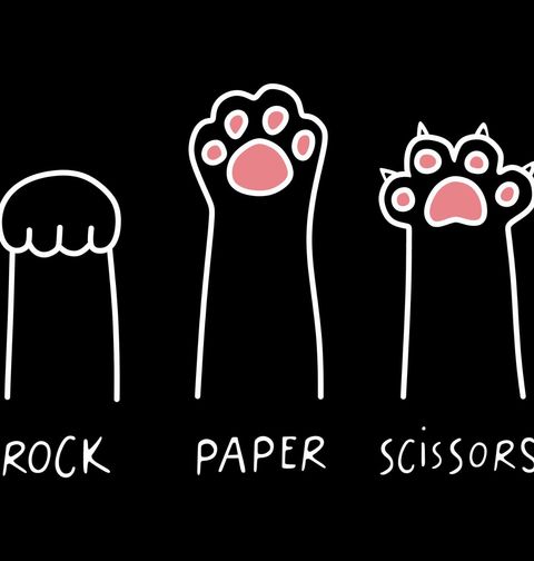 Obrázek produktu Dětské tričko Kočičí Strategie Rock Paper Scissors
