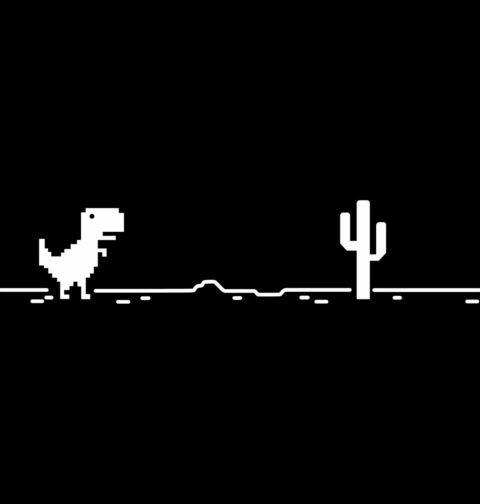 Obrázek produktu Dětské tričko Offline Dobrodružství Chrome Dino Game