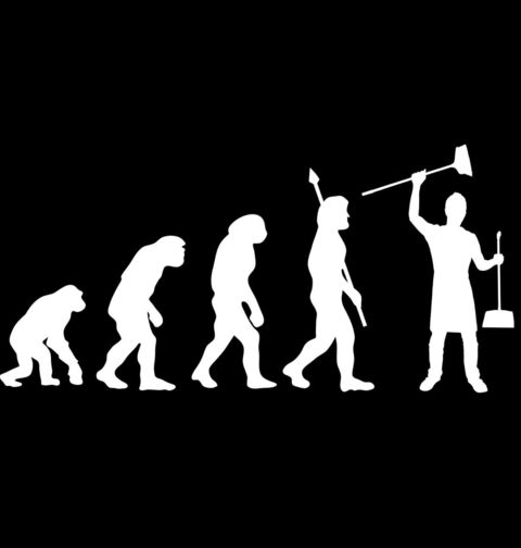 Obrázek produktu Pánská mikina Evoluce uklízeče