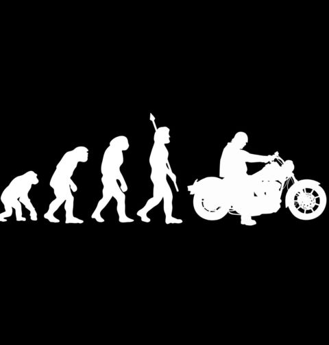 Obrázek produktu Pánské tričko Evoluce chopper motorkáře 