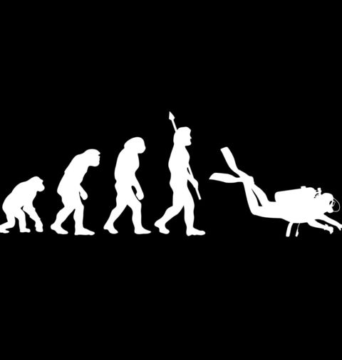 Obrázek produktu Dámské tričko Evoluce potápění 