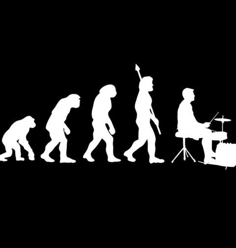 Obrázek produktu Pánská mikina Evoluce bubeníka