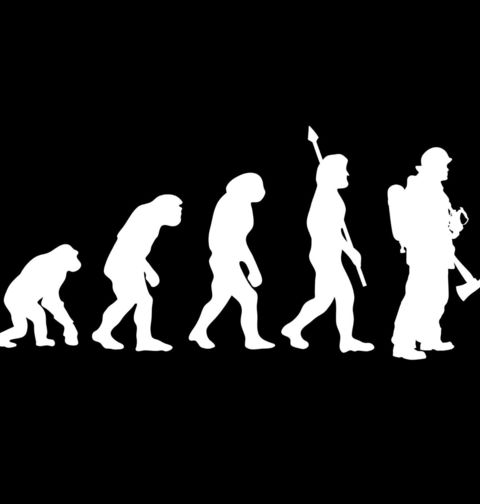 Obrázek produktu Pánské tričko Evoluce hasiče