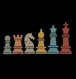 Obrázek 2 produktu Pánské tričko  Barevné Šachové figurky Chess Pieces