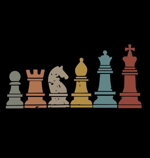 Obrázek produktu Pánské tričko  Barevné Šachové figurky Chess Pieces