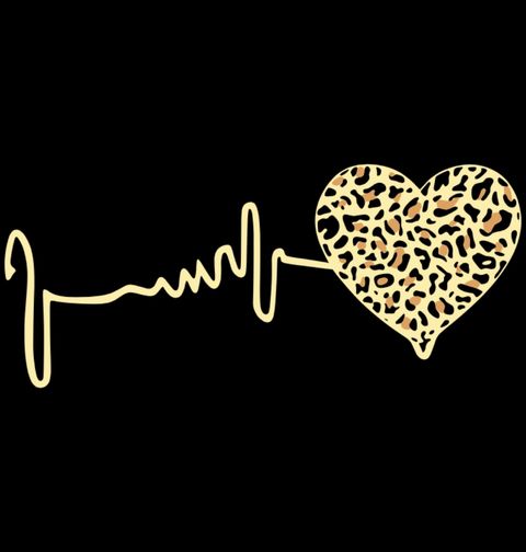 Obrázek produktu Bavlněná taška  Srdce Leoparda Heartbeat