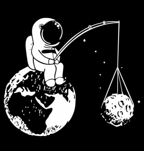 Obrázek produktu Pánská mikina Astronautský rybář