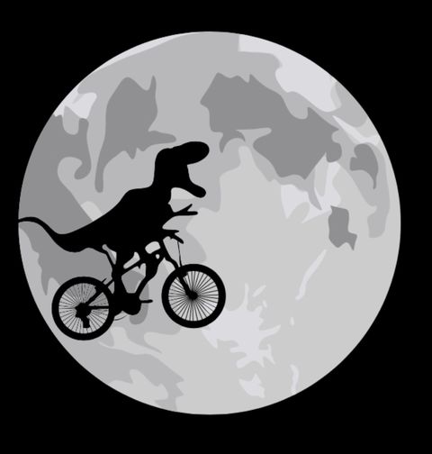 Obrázek produktu Dámské tričko T-Rex s kolem na měsíci