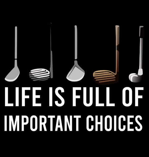 Obrázek produktu Pánská mikina Golfové hole - Life Is Full Of Important Choices