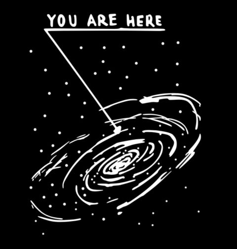 Obrázek produktu Dětské tričko Vesmírná navigace You Are Here