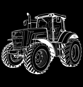 Obrázek 2 produktu Pánské tričko Černobílý Traktor 