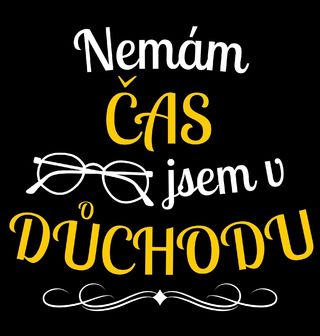 Obrázek 2 produktu Pánské tričko Nemám čas, jsem v důchodu (Velikost: M)