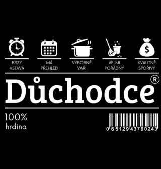 Obrázek 2 produktu Pánské tričko Štítek Důchodce na prodej 100% hrdina