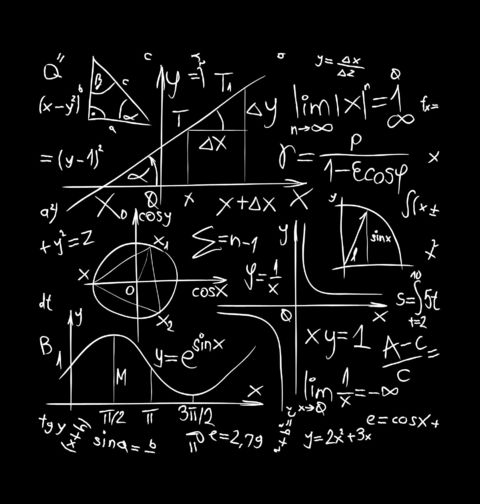 Obrázek produktu Pánské tričko Matematické vzorce na tabuli