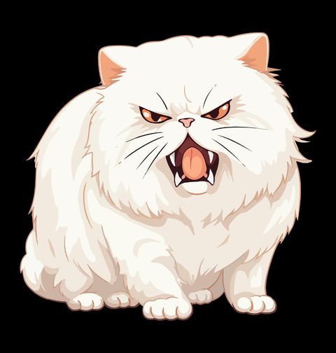 Obrázek produktu Dámské tričko Naštvaná Bílá Kočka Angry White Cat