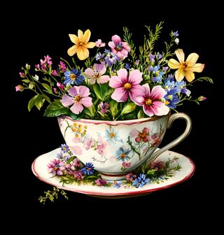 Obrázek 2 produktu Pánská mikina Šálek květinového čaje Vintage Teacup