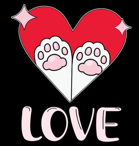 Obrázek produktu Pánské tričko Kočičí tlapky lásky Love Paws