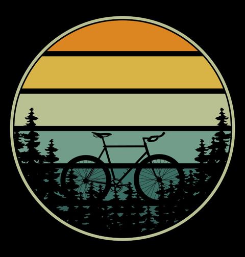 Obrázek produktu Pánské tričko Kolo při západu slunce Retro Sunset  Bike