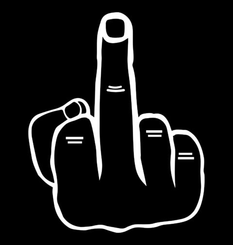 Obrázek produktu Pánské tričko Prostředníček Middle Finger